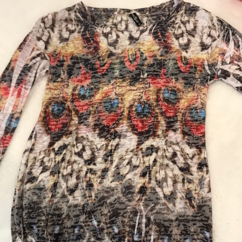 Long sleeve multi colored shirt